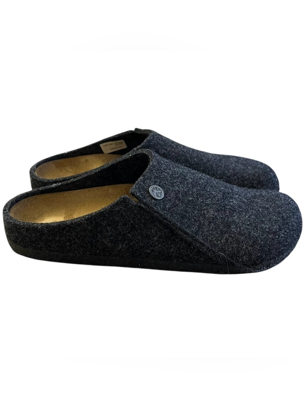 Birkenstock Zermatt 41 Womens 10 Mens 8 Anthracite Wool Blend Slip On Slippers - Picture 4 of 8